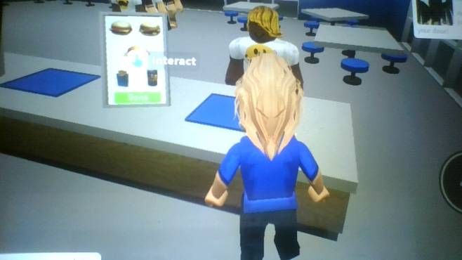 about ot get promoted at Bloxy Burgers yay