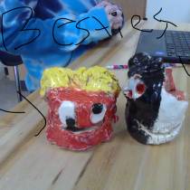 new pinch pot monster besties in ART!!!!!!