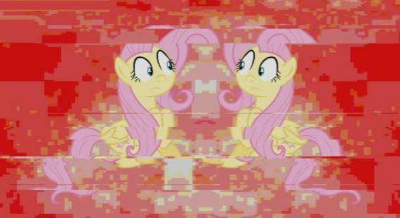 Fluttershy meeting with the dark version of herself 