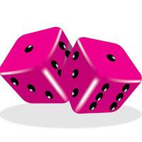 Pink dices 123